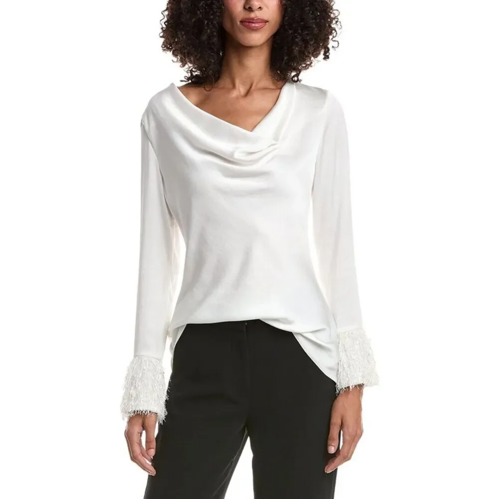Joseph Ribkoff Womens  Solid Top, White